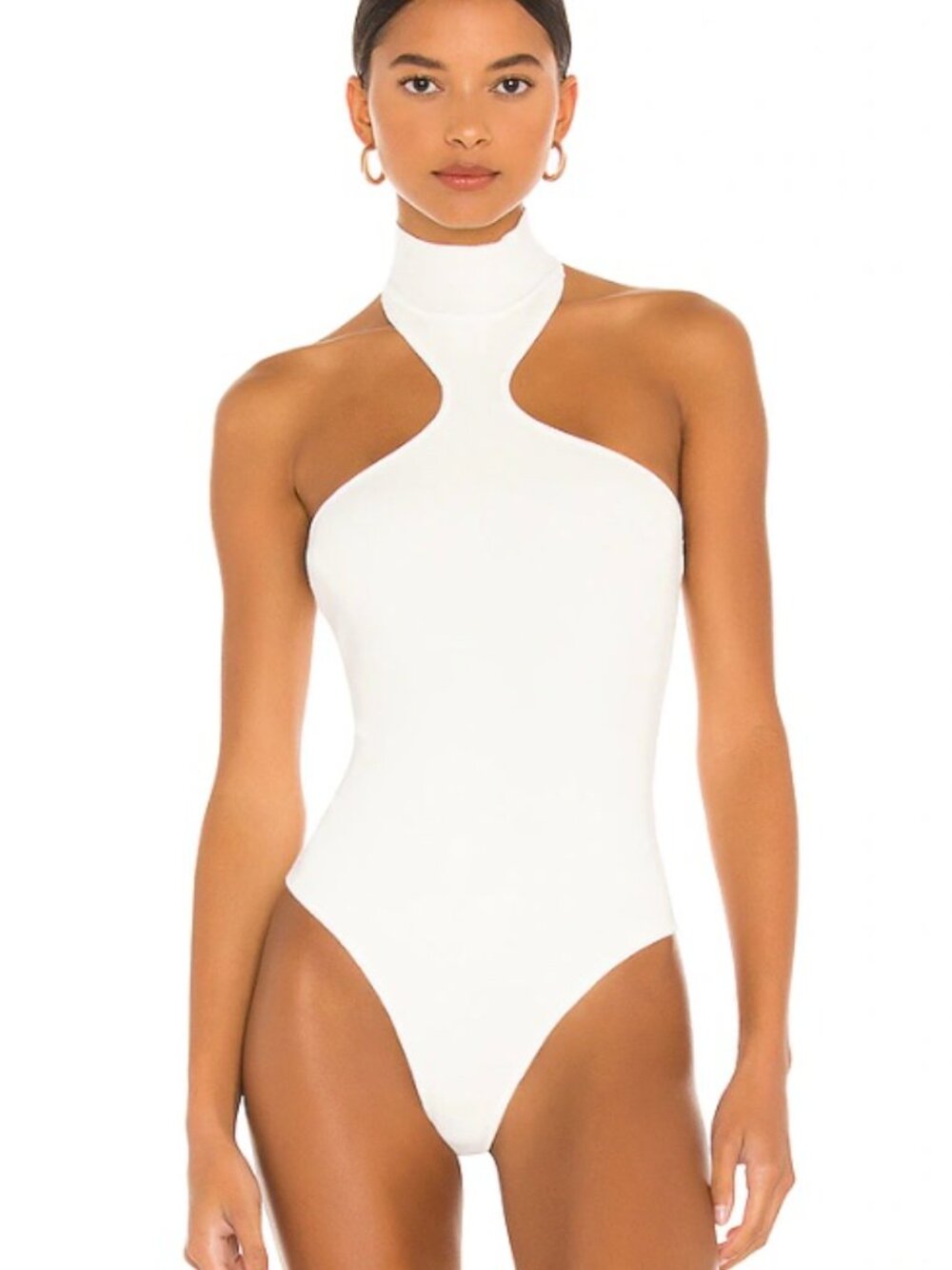 Superdown White Off-Shoulder Bodysuit | Size Small